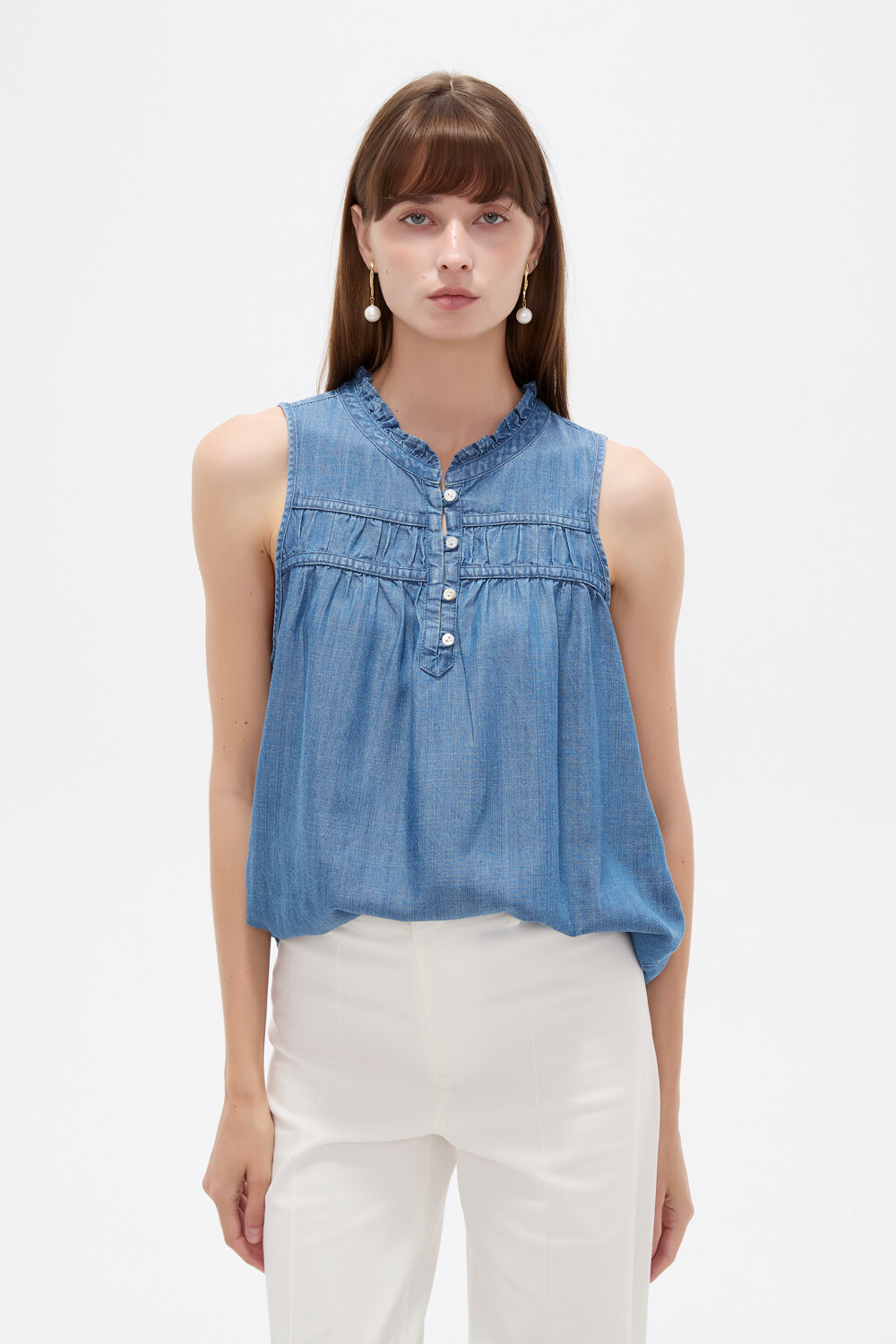 Musculosa Euame Azul Medio