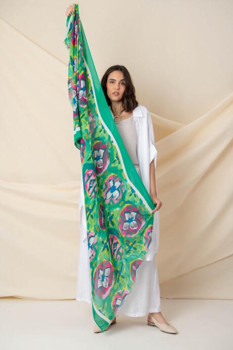 PAÑUELO MULTICOLOR Verde