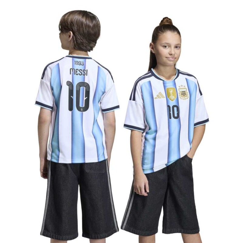 CAMISETA ADIDAS AFA H 10 Niños KA8115 Blanco-celeste