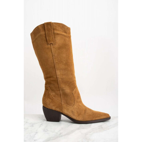 Bota Gamuza Caña Alta Camel