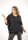 Blusa de viscosa con brillo plateado Beige
