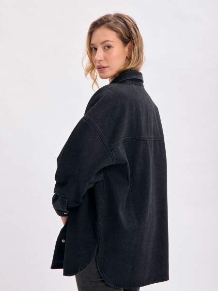 Sobrecamisa jean Negro