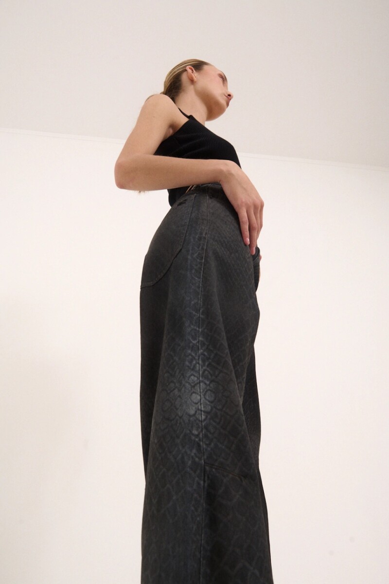 JEAN OVER BAGGY SNAKE Negro
