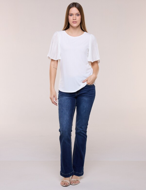 Blusa Manga Plisada CRUDO