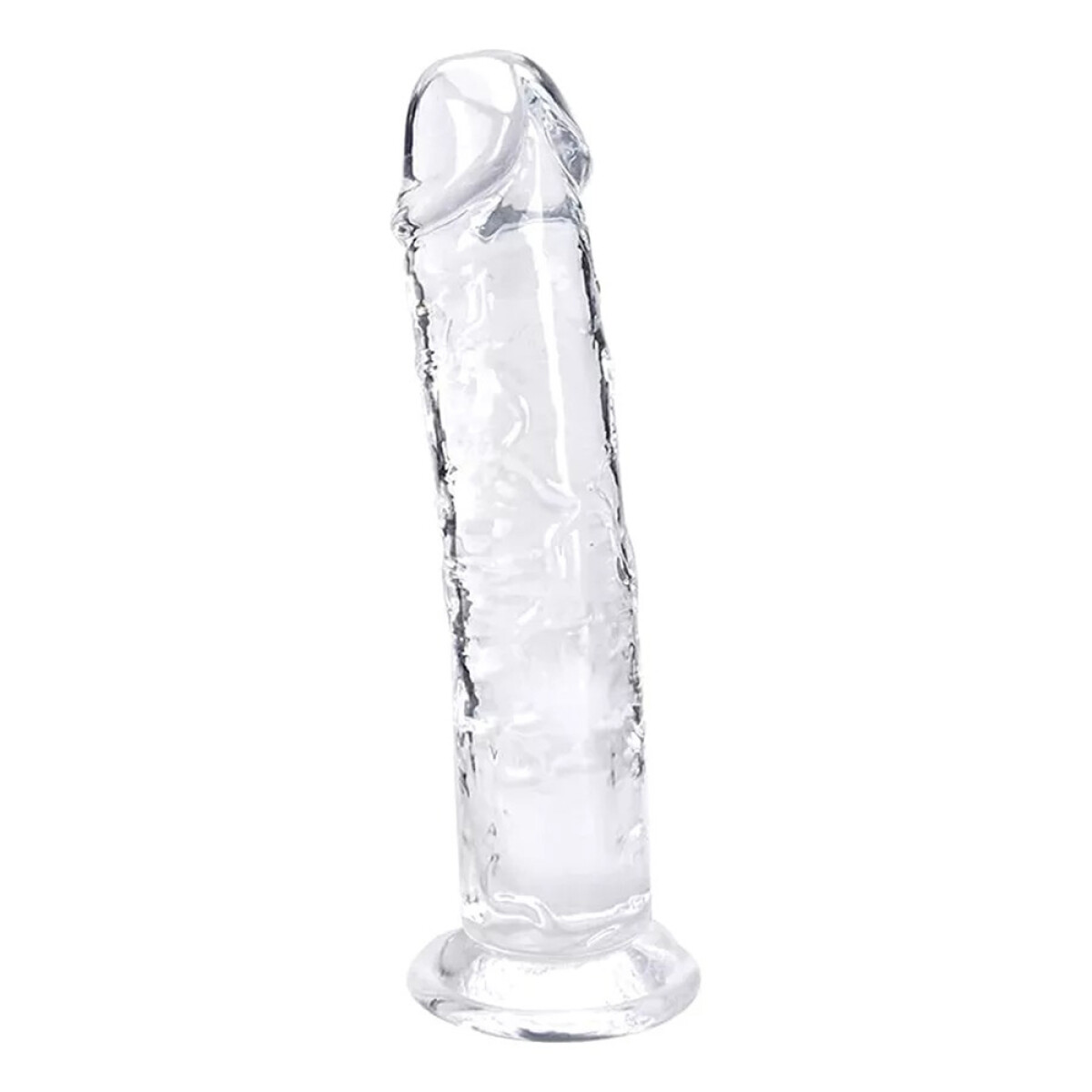 Dildo Realístico con Ventosa Tranparente 