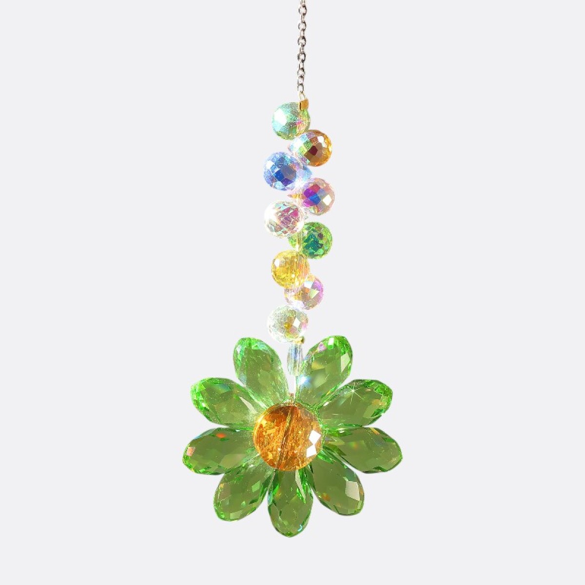 Atrapasol Flor De Colores - Verde 