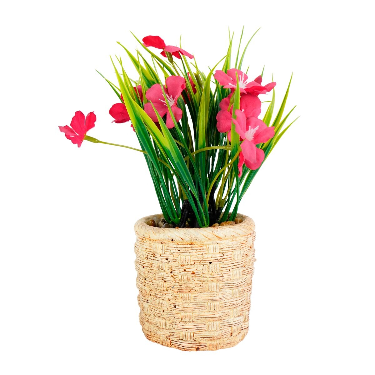 Planta artificial con maceta de ceramica 