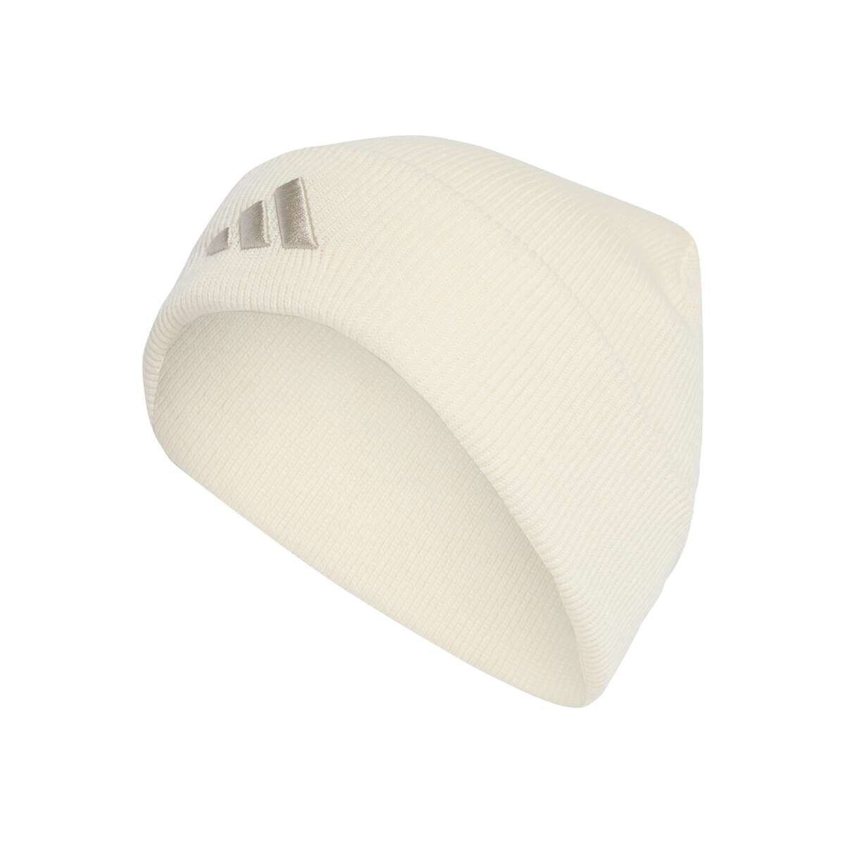 Gorro Con Logotipo Y Vuelta New Unisex - Blanco 