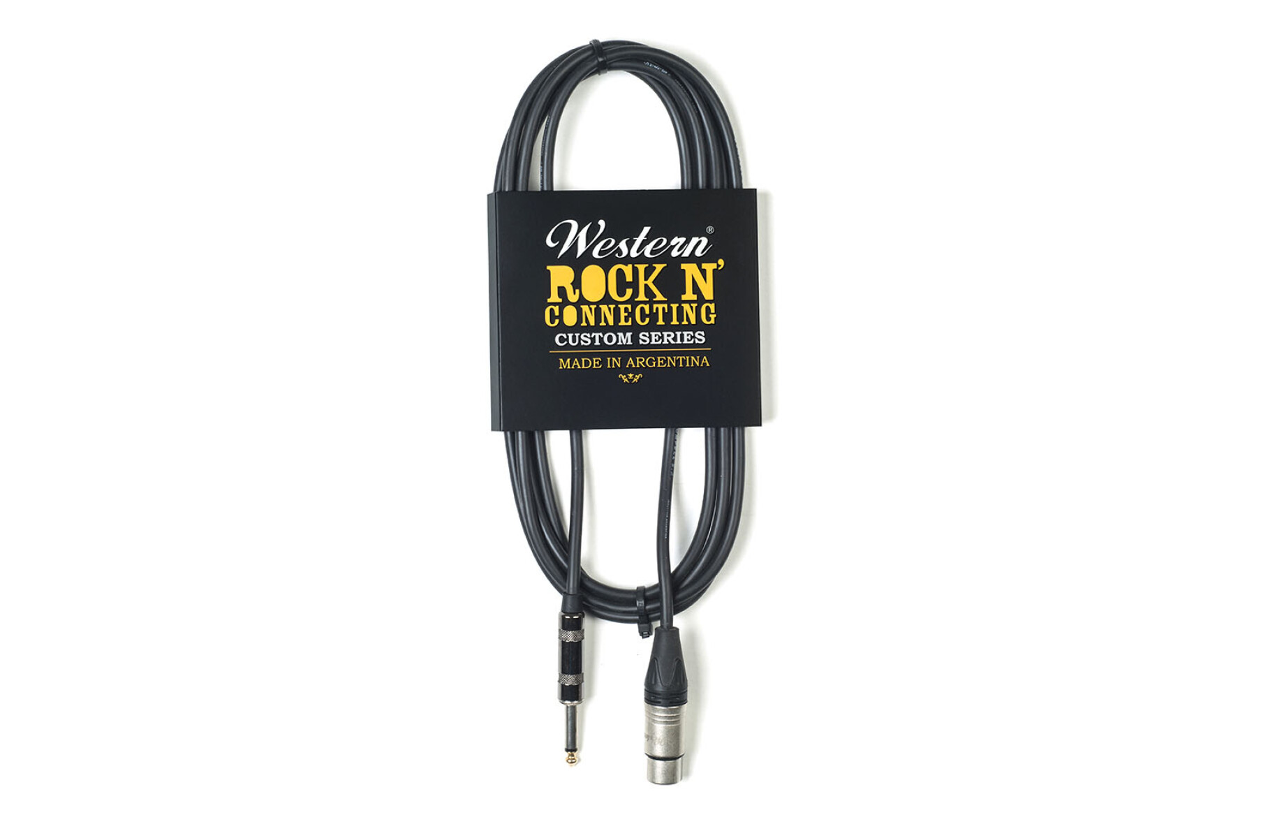 Cable Western XLR Hembra-Plug mono recto 3 mts niquelado 