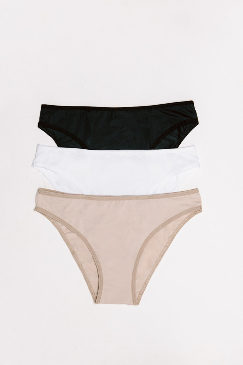 Pack de 3 Vedetina Antonia- Negro, Blanco y Tostado + Cajita 