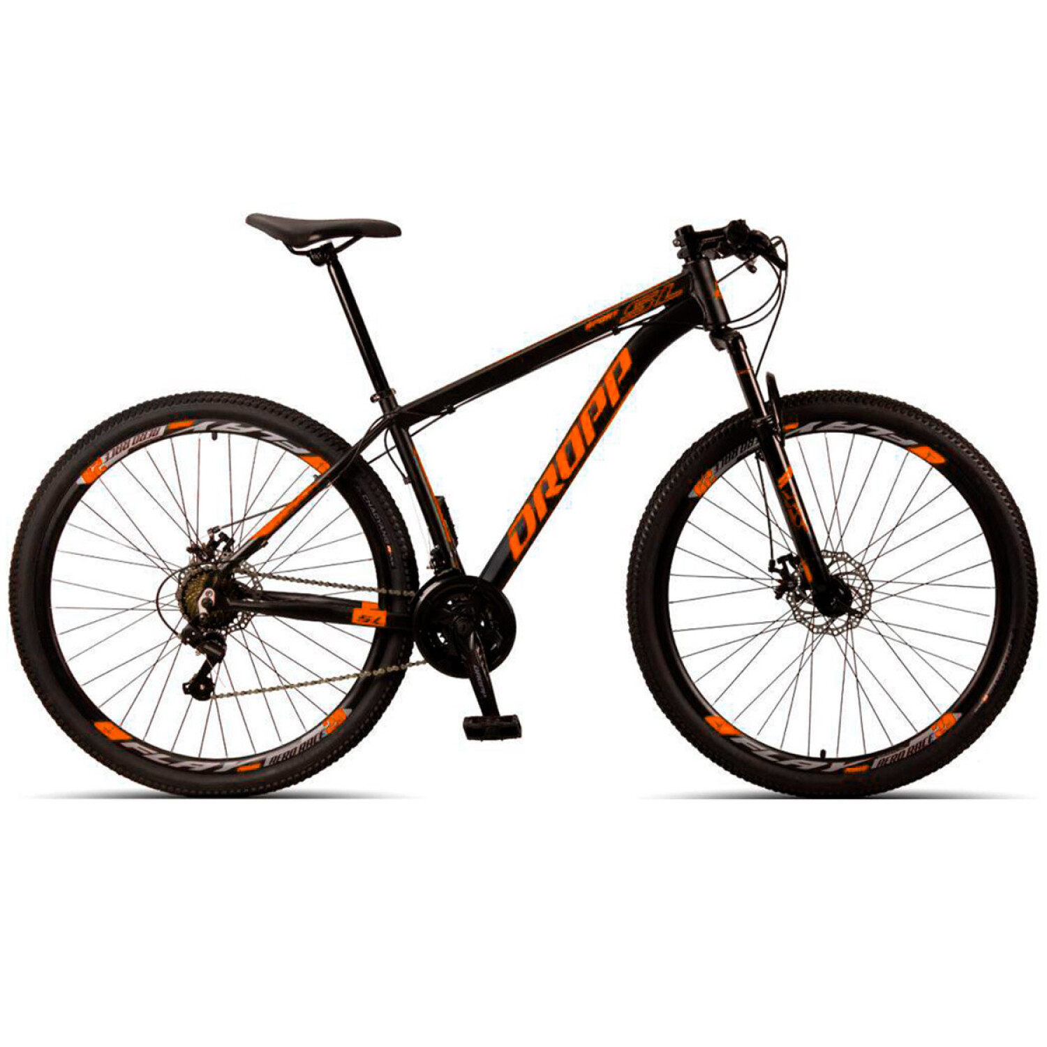 Bicicleta Montaña Dropp Rodado 29 Aluminio Cambios Shimano - Negro-Naranja  — El Rey del entretenimiento