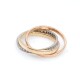 Anillo triple alianza en 3 tonos de oro 18k una de ellas con brillantes Anillo triple alianza en 3 tonos de oro 18k una de ellas con brillantes