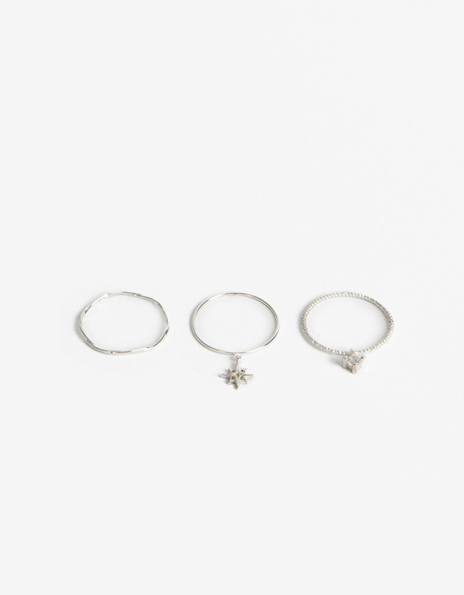 Set De Anillos De Plata 925 