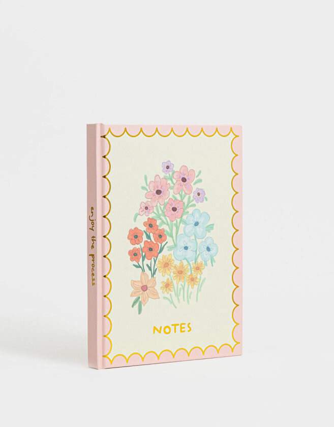 Anotadores Cuadernos y Memos Flores Cuaderno Notes "enjoy The Process" - Combinacion Multicolor