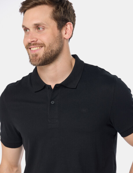 REMERA POLO JERSEY RAYADA Negro