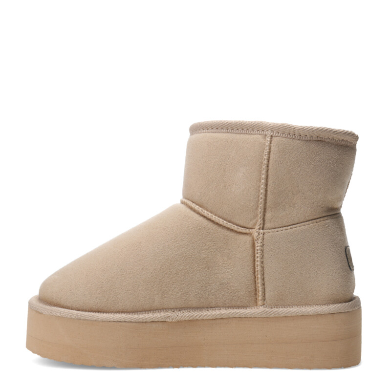 Botas de Mujer Miss Carol Pantu Uma Con Plataforma Beige Claro