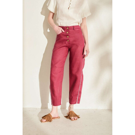 Pantalon Barrel Lines Bordo