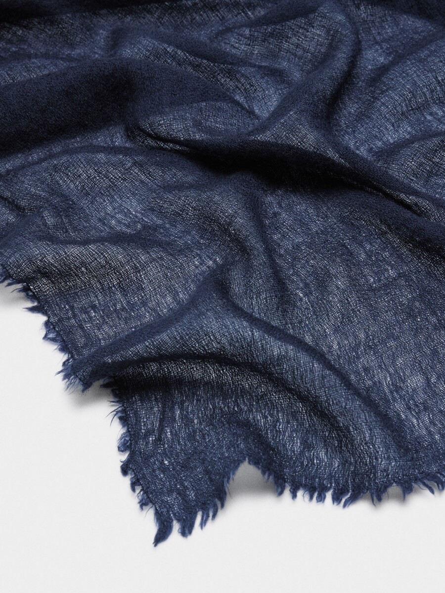 Pashmina De Lana azul-marino