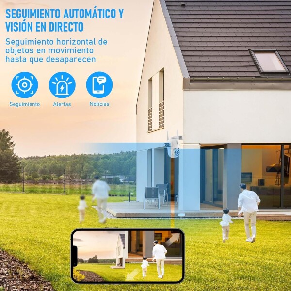 Cámara Seguridad Dual Domo Exteriores App Vision Nocturna Variante Color Blanco