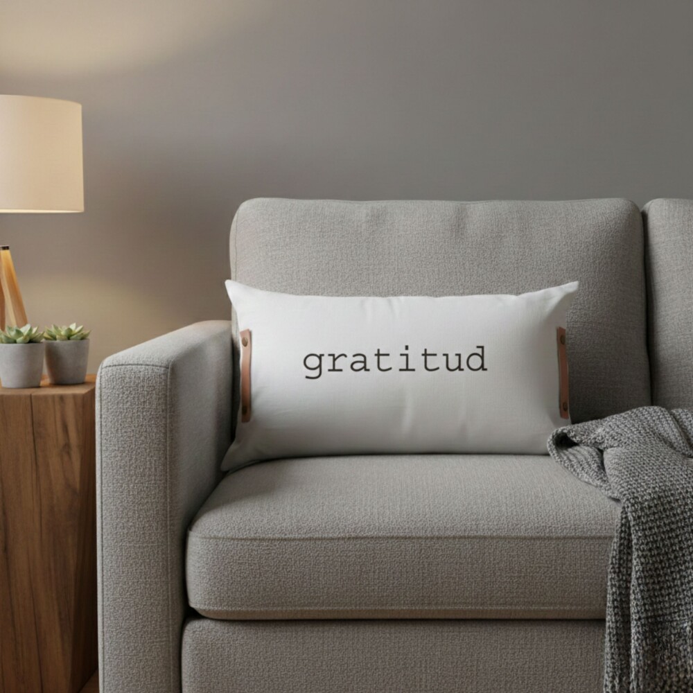 Almohadon Deco 60x36 Tusor - Pilar Gratitud