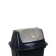 Tarro de residuos con tapa vaivén 14 lts Ecoblack NEGRO