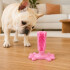 Juguete Para Perros Dental Ventosa Anti Sarro Resistente Color Rosa