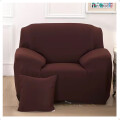 Cubre Sillón De Tela Elastizada Funda Forro Sofá 1 Cuerpo Marrón