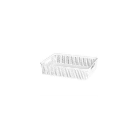 CESTO CANASTO ORGANIZADOR 17X12X6CM Blanco