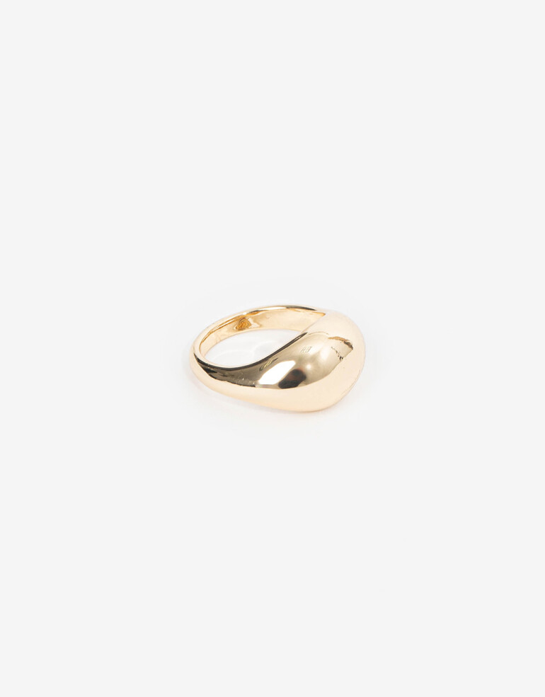 Anillos Medianos y Grandes Metal Anillo Bold De Metal - Dorado
