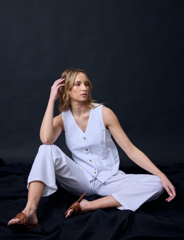 Pantalon Lino BLANCO