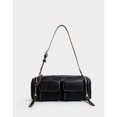 Bandolera Multipocket Suede Negro