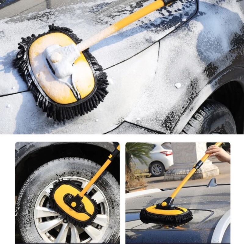 Cepillo Lavado Auto Limpieza Mango Ajustable Flexible Cepillo Lavado Auto Limpieza Mango Ajustable Flexible
