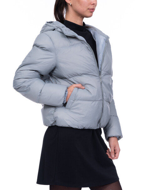 Campera inflada gris