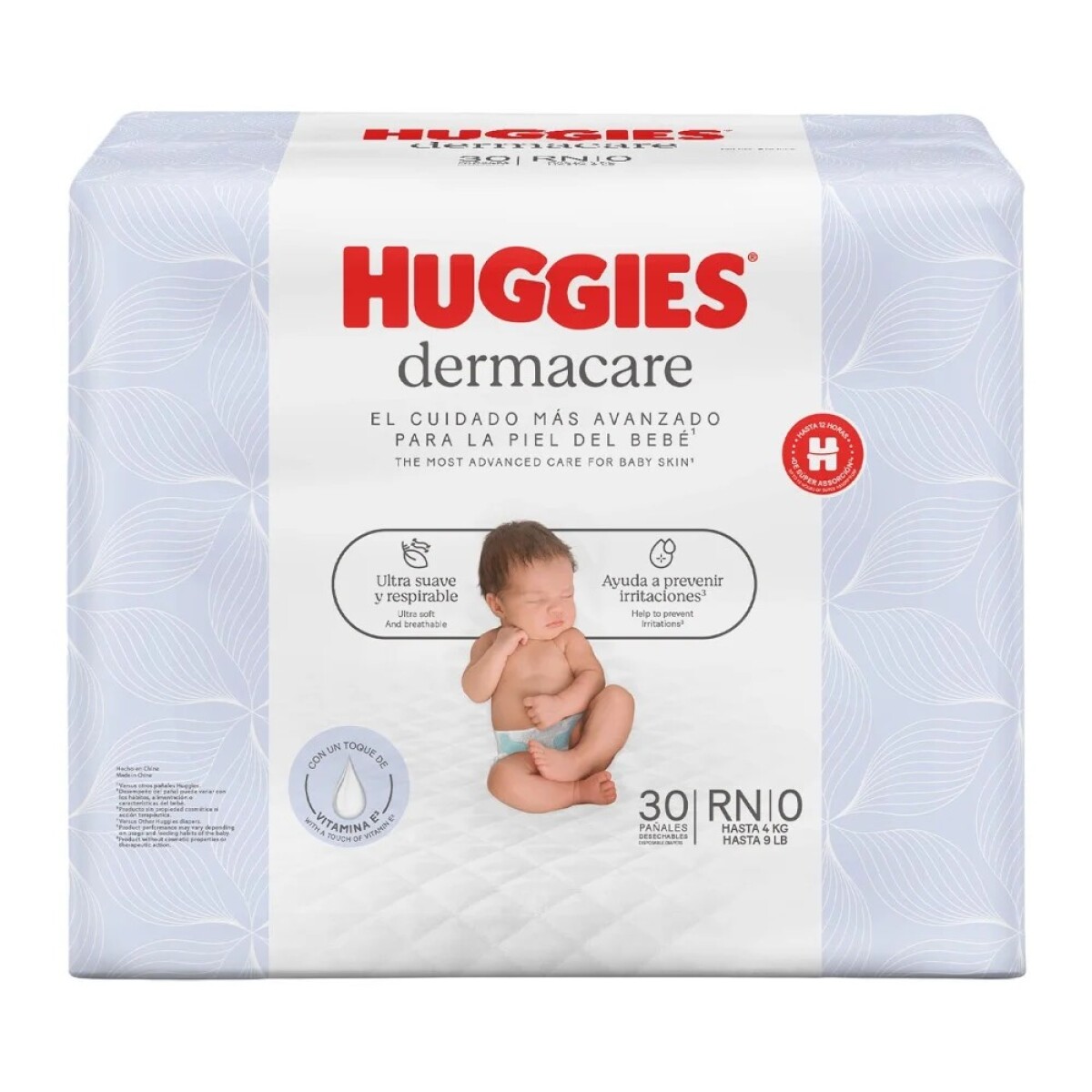 Pañales Huggies Dermacare Recién Nacido 30 Unidades 