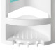 Esquinero para ducha con ganchos de plástico BLANCO
