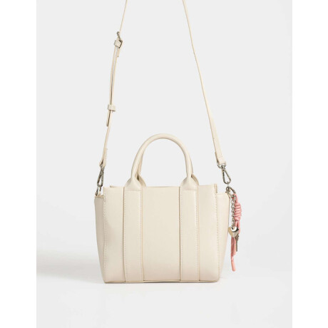 Cartera City Con Charm Blanco Crudo