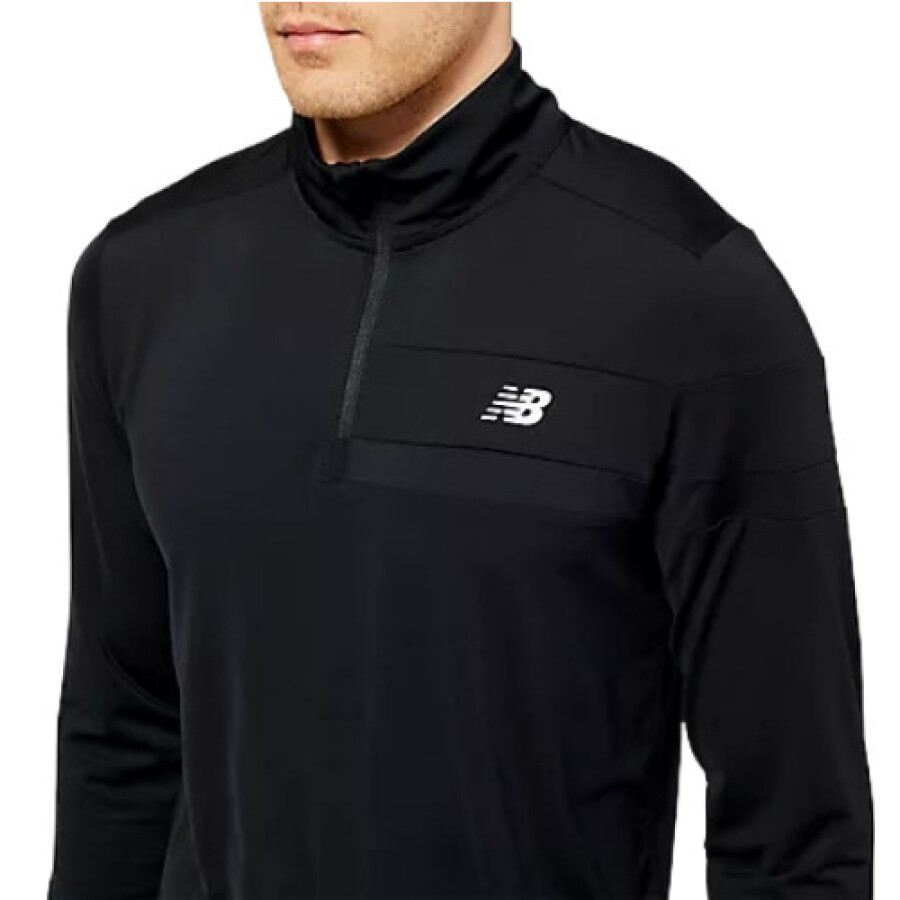 Buzo de Hombre New Balance Accelerate Half Zip Negro