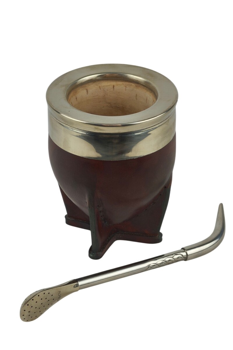 Mate imperial de calabaza y alpaca Marrón liso