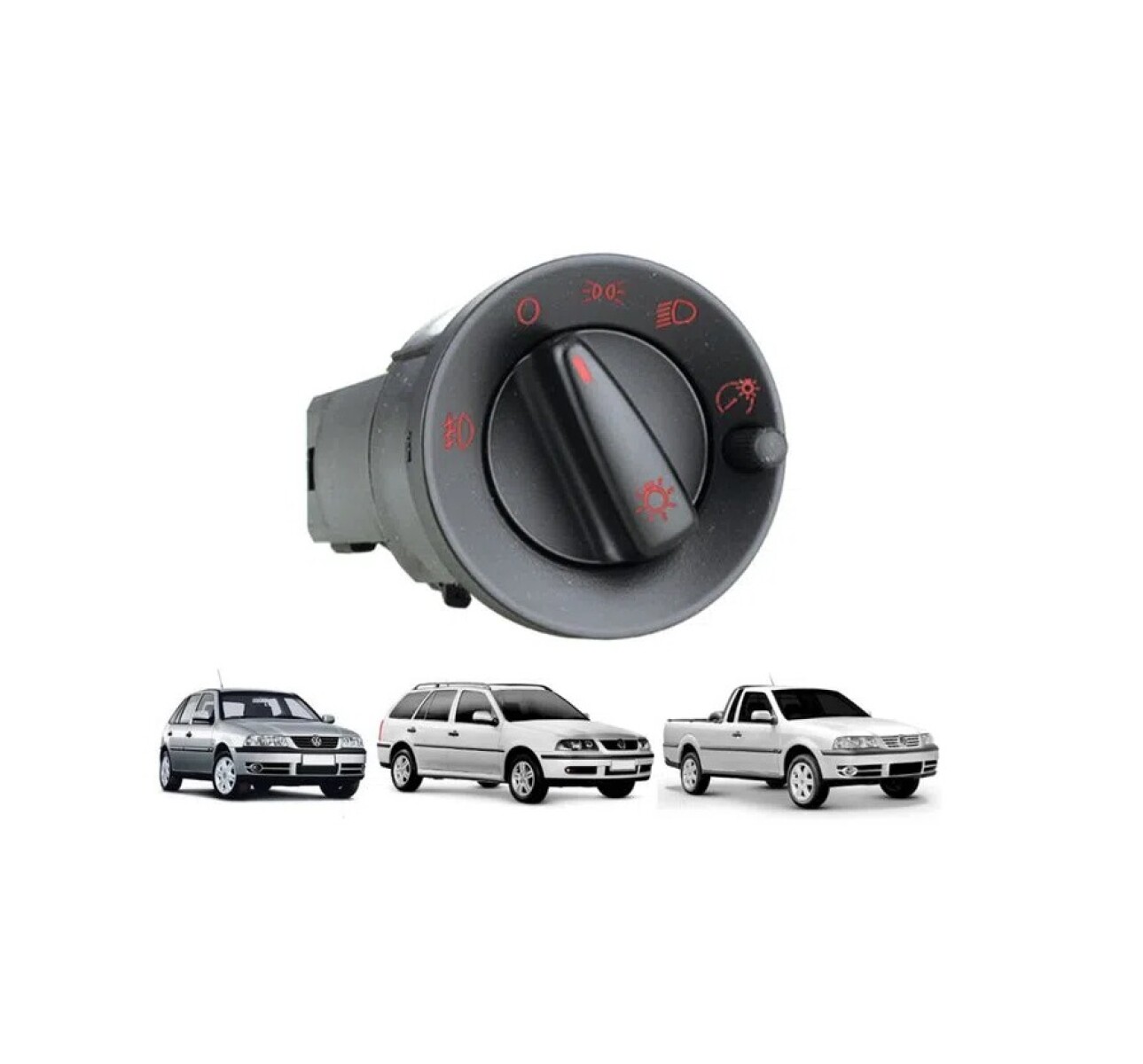 LLAVE DE LUCES GOL / PARATI / SAVEIRO G3 99/05 / GOLF 3 CON CAMINERO 