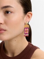 Pendientes Largos Étnicos multicolor