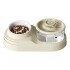 Plato 2 en 1 Mascota Fuente Agua Comedero Bebedero Electrico Variante Color Crema