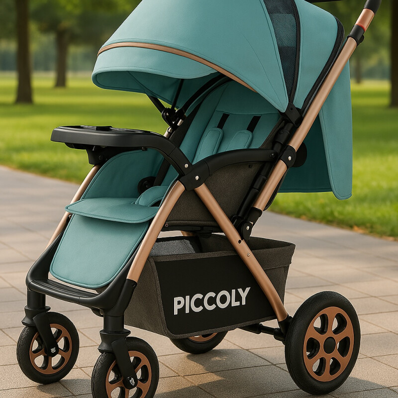 Coche Carriola de Paseo Para Bebe Plegable Verde