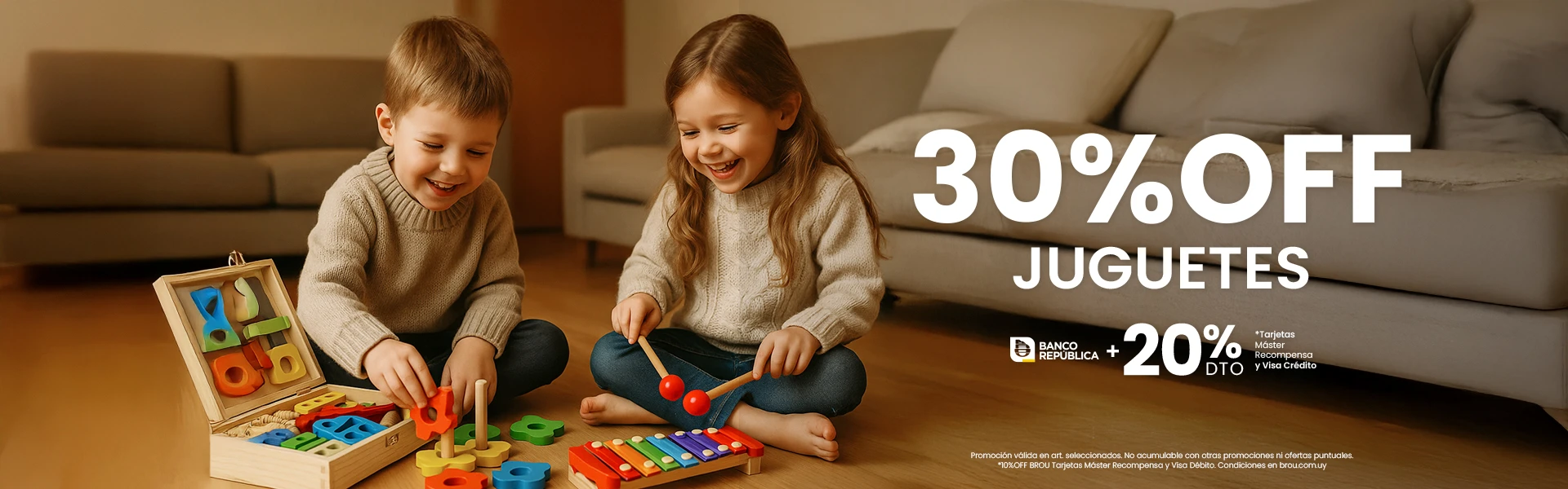 30% Juguetes nuevos