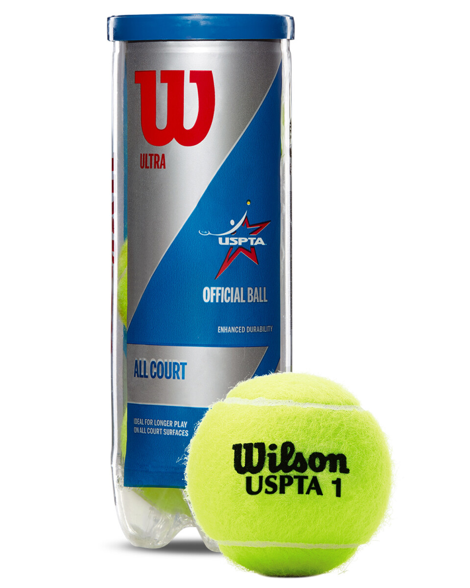 Tubo x3 pelotas de tenis Wilson Ultra All Court USPTA 