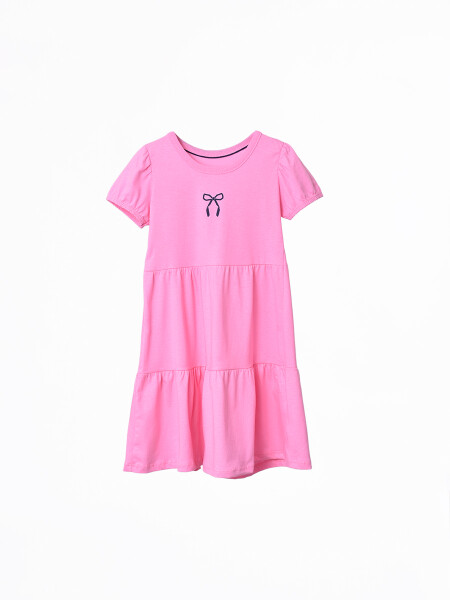 VESTIDO NIÑA MOÑA ROSADO