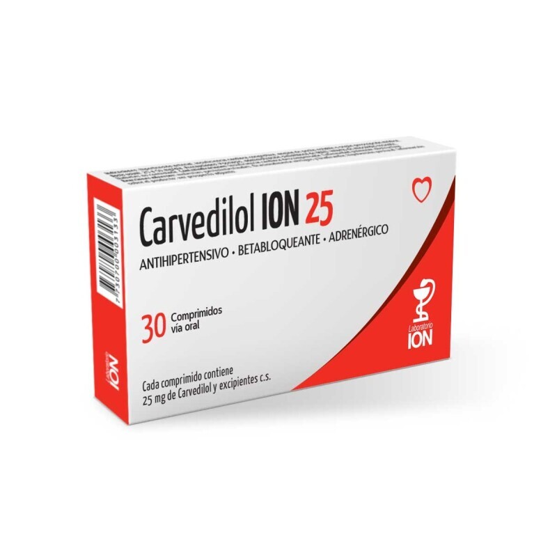 Carvedilol 625 Mg Ion 30 Comprimidos Carvedilol 625 Mg Ion 30 Comprimidos