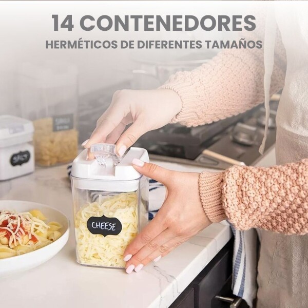 Juego X 14 Recipientes Contenedor Hermeticos Frascos Set Cocina Alacena Tarros Condimentos Imback Juego X 14 Recipientes Contenedor Hermeticos Frascos Set Cocina Alacena Tarros Condimentos Imback