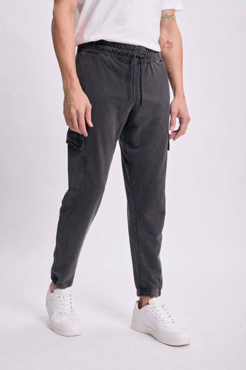 Pantalón deportivo cargo jogger Negro