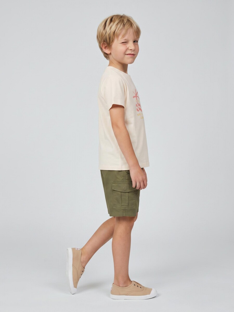Pantalon Corto Cargo Piedra