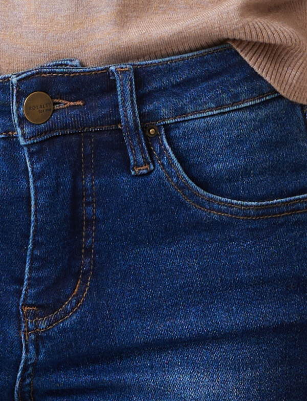 Jean Mom Slim JEAN OSCURO